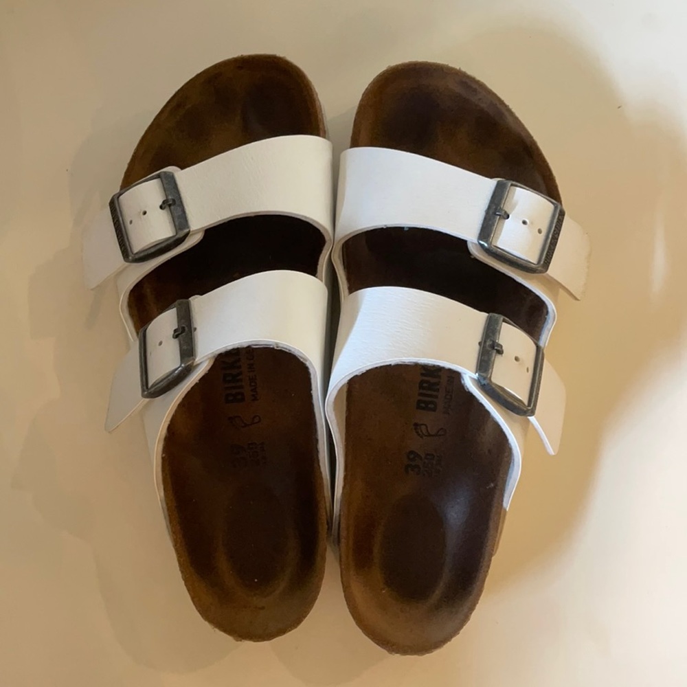 White Birkenstock Sandals
